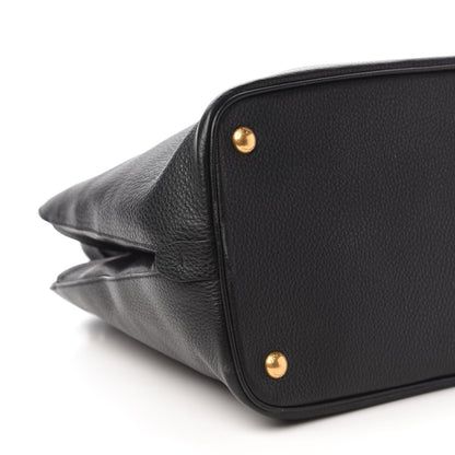 Prada Vitello Daino Tote Black 6 of 9