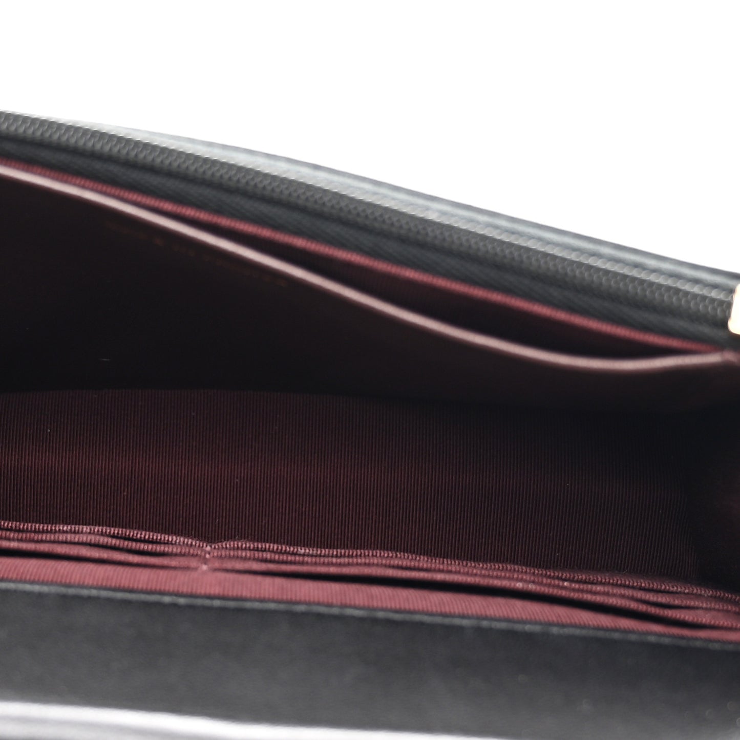 Lambskin Quilted Wallet On Chain WOC Black