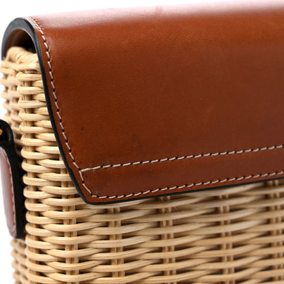 Celine Raffia Calfskin Triomphe Besace Natural Tan 12 of 12