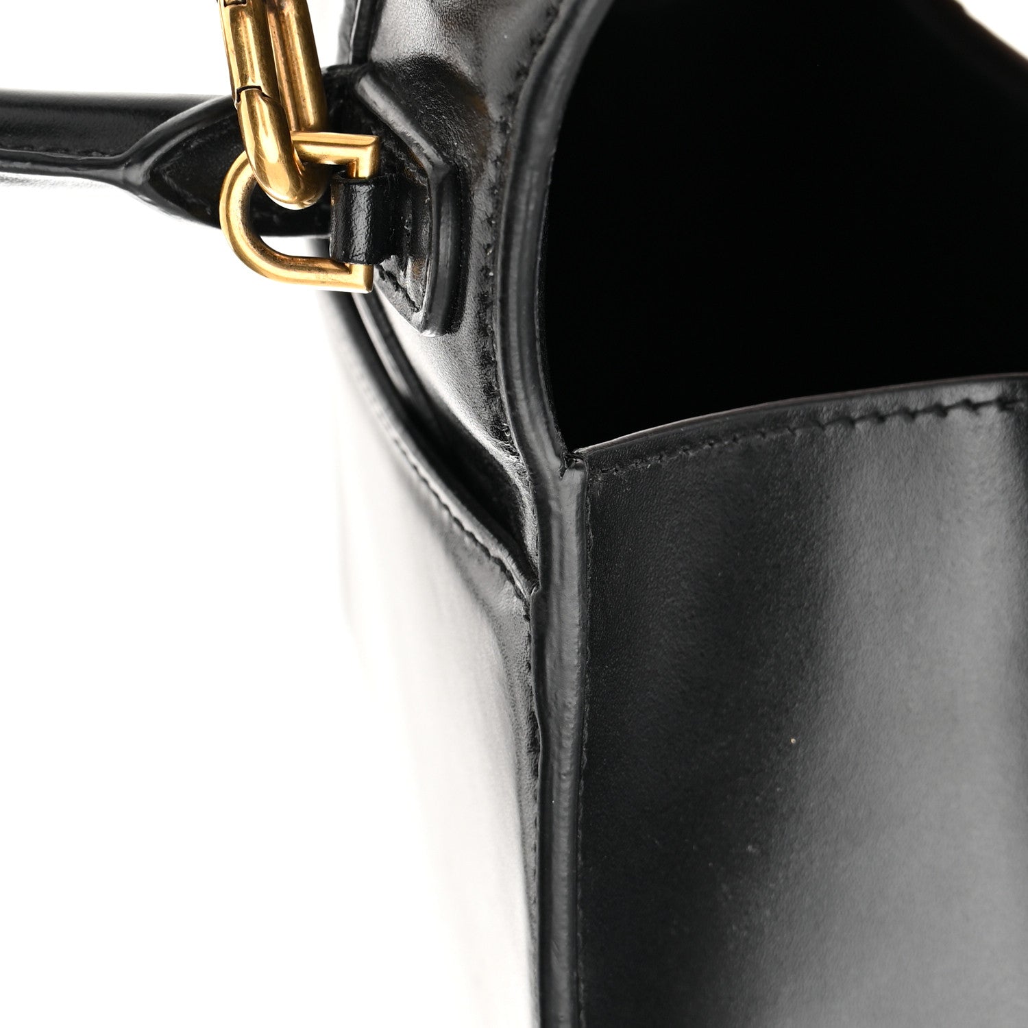 Balenciaga Shiny Box Calfskin Hourglass Top Handle Bag XS Black 16 of 21