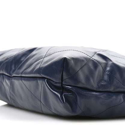 Chanel Shiny Calfskin Quilted Chanel 22 Navy Blue 11 of 11