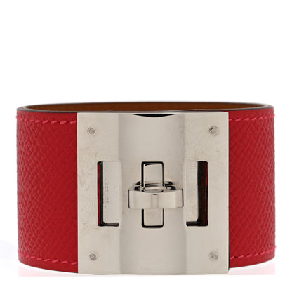 Hermes Epsom Kelly Dog Bracelet S Rouge Casaque 1 of 5