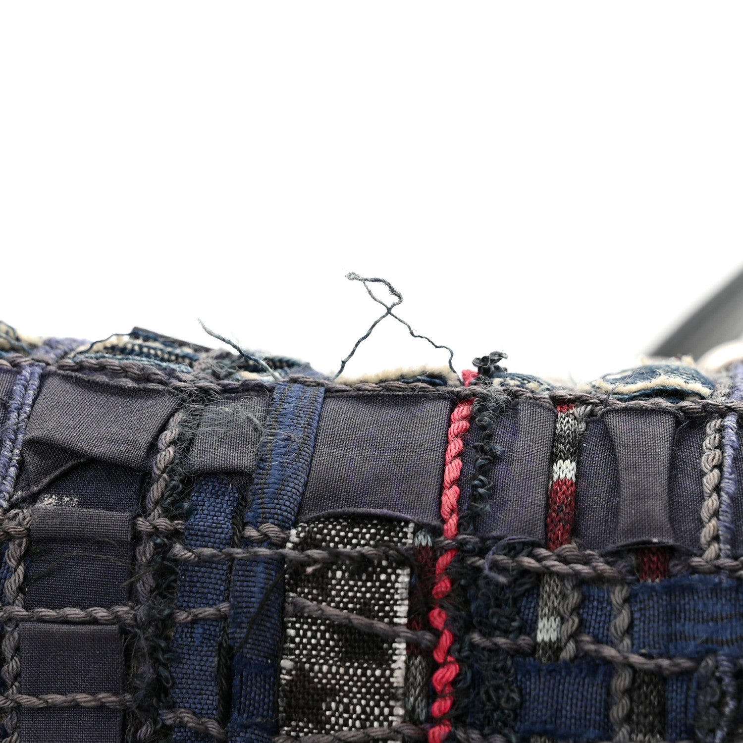 Chanel Lambskin Denim Tweed Medium Enchained Boy Flap Navy Blue 12 of 12
