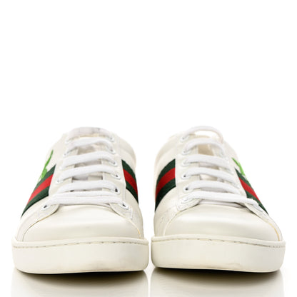 Gucci Calfskin Web Cherry Embroidered Womens Ace Sneakers 37 White 3 of 18