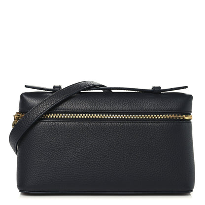 Loro Piana Grained Calfskin L19 Extra Pocket Pouch Navy Blue 1 of 10