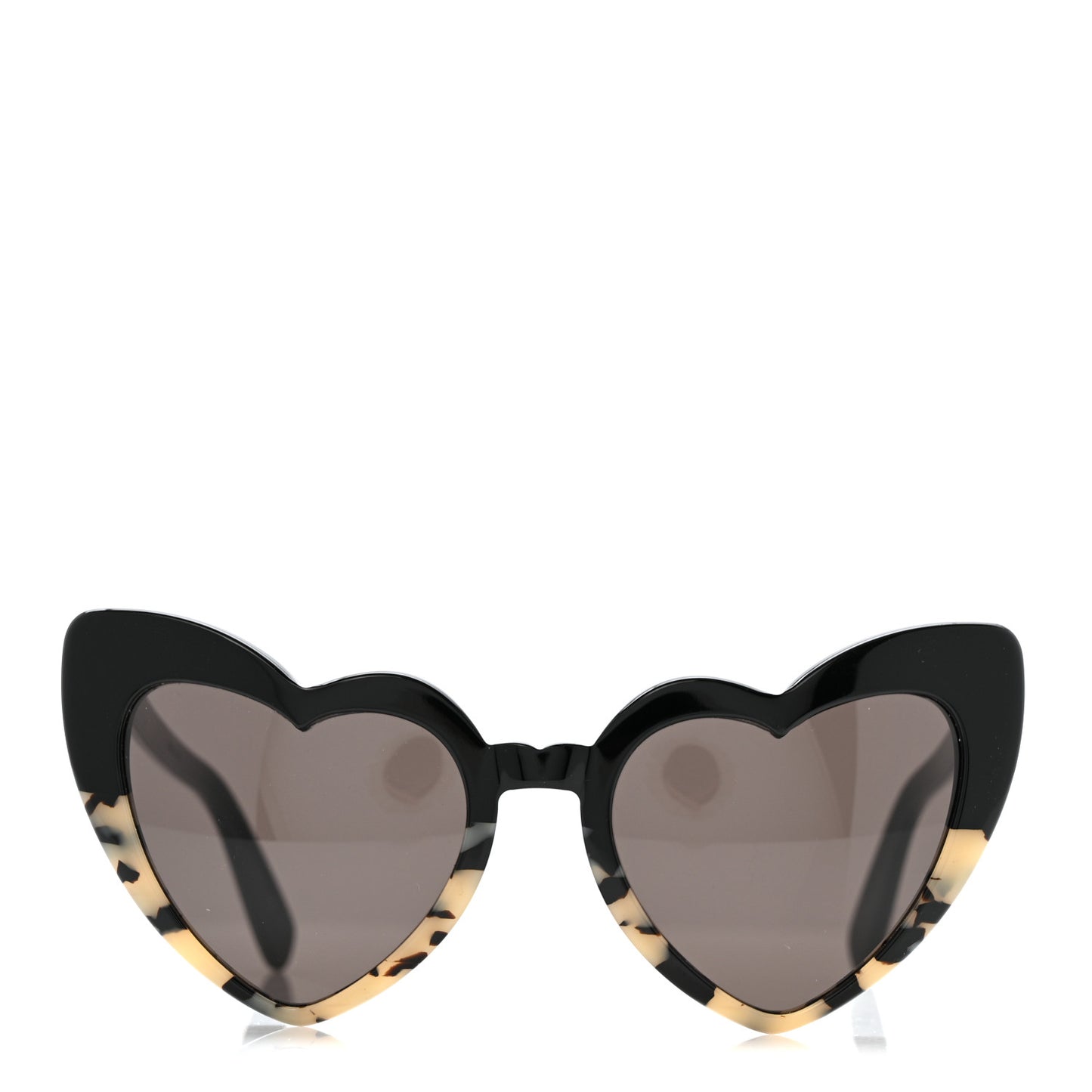 Acetate Heart Frame Loulou SL181 Sunglasses Black White Havana