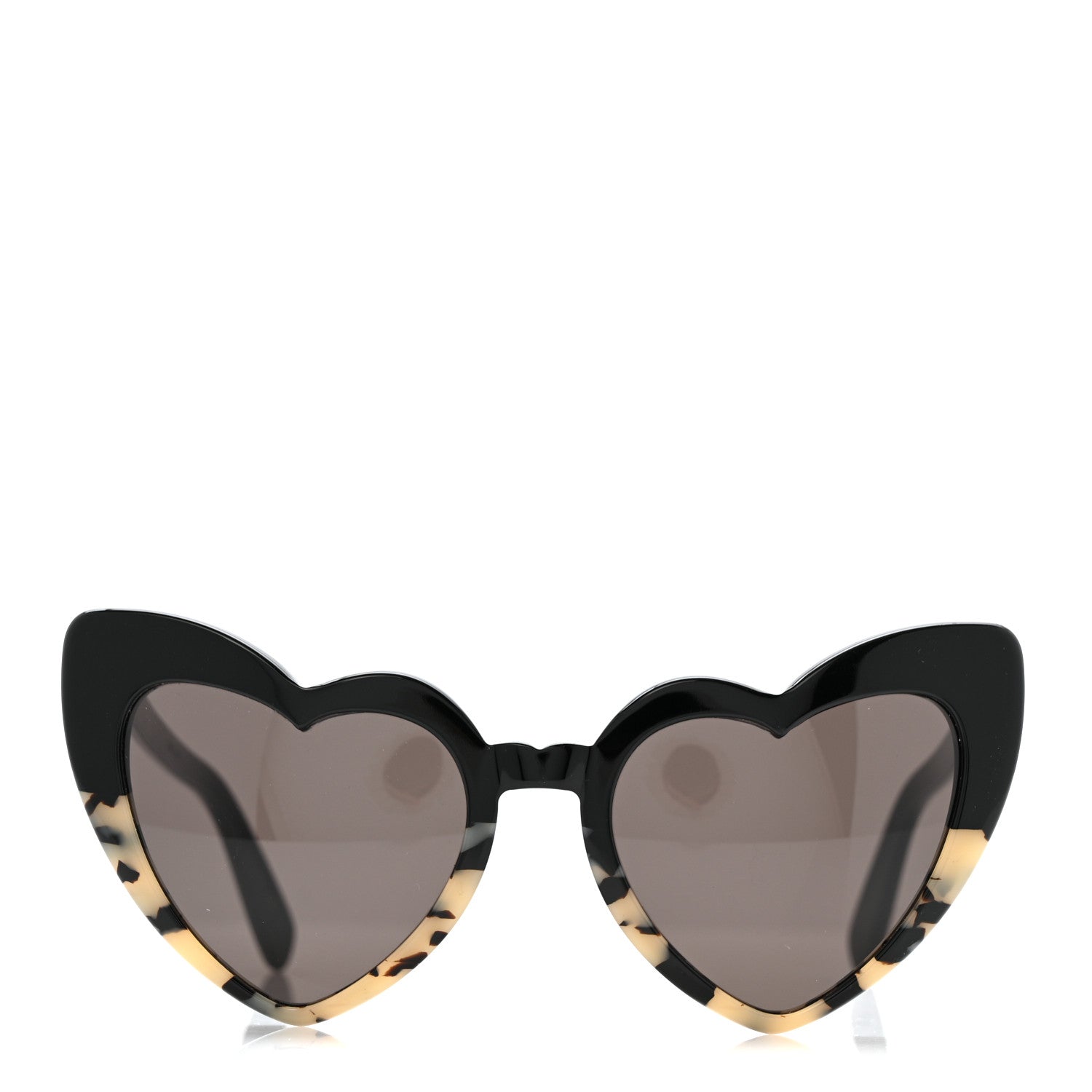 Saint Laurent Acetate Heart Frame Loulou SL181 Sunglasses Black White Havana 3 of 8
