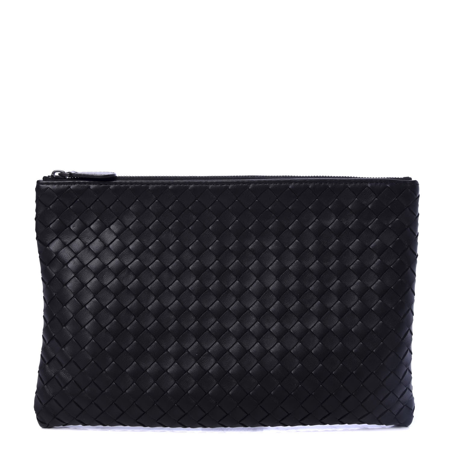 Bottega Veneta Nappa Intrecciato Medium Zip Pouch Black 1 of 7