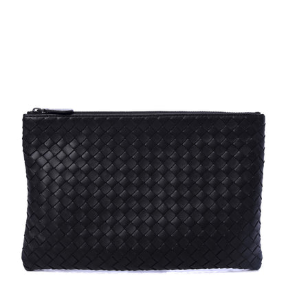 Bottega Veneta Nappa Intrecciato Medium Zip Pouch Black 1 of 7