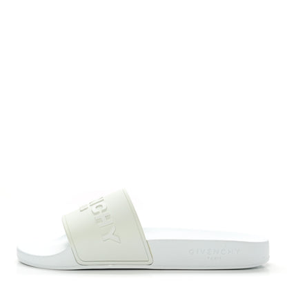 Givenchy Rubber Logo Pool Slide Sandals 38 White 1 of 8