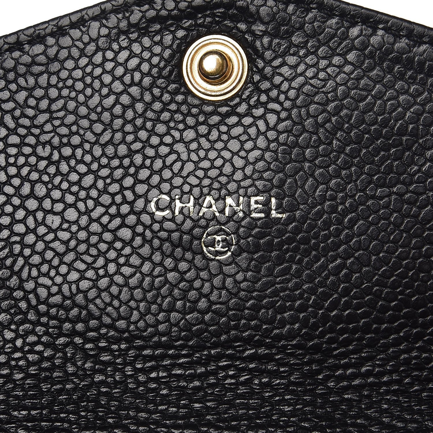 Chanel Caviar Timeless CC Envelope Wallet Black 6 of 10