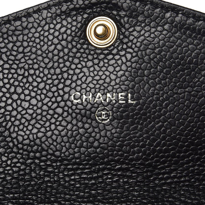 Chanel Caviar Timeless CC Envelope Wallet Black 6 of 10