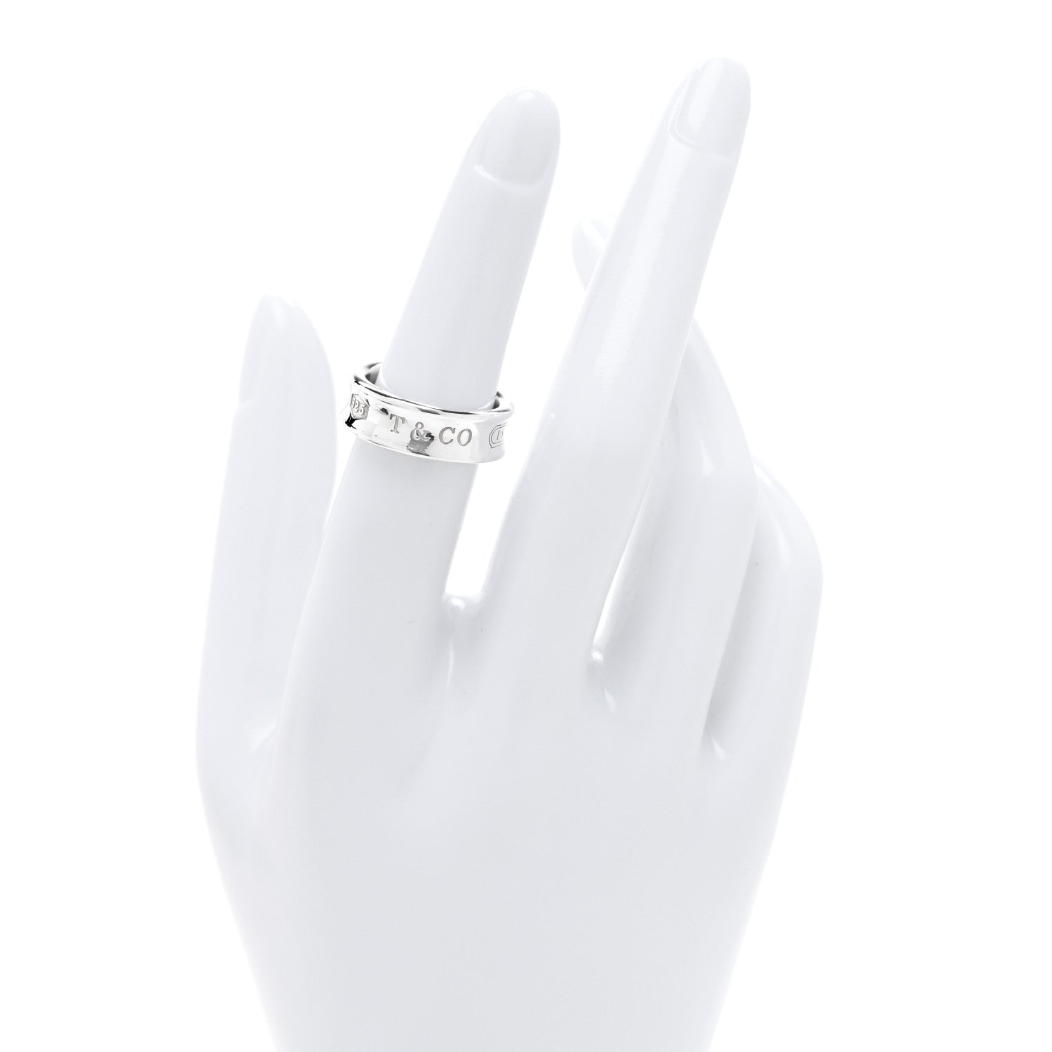 Tiffany Sterling Silver 1837 Band Ring 51 5.75 2 of 4