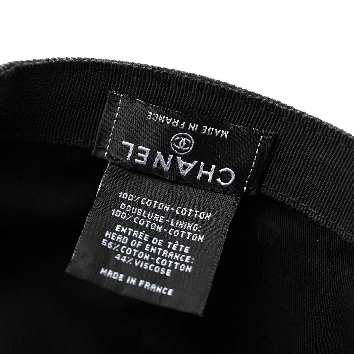 Cotton CC Cap Hat Black White