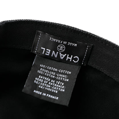 Chanel Cotton CC Cap Hat Black White 8 of 9