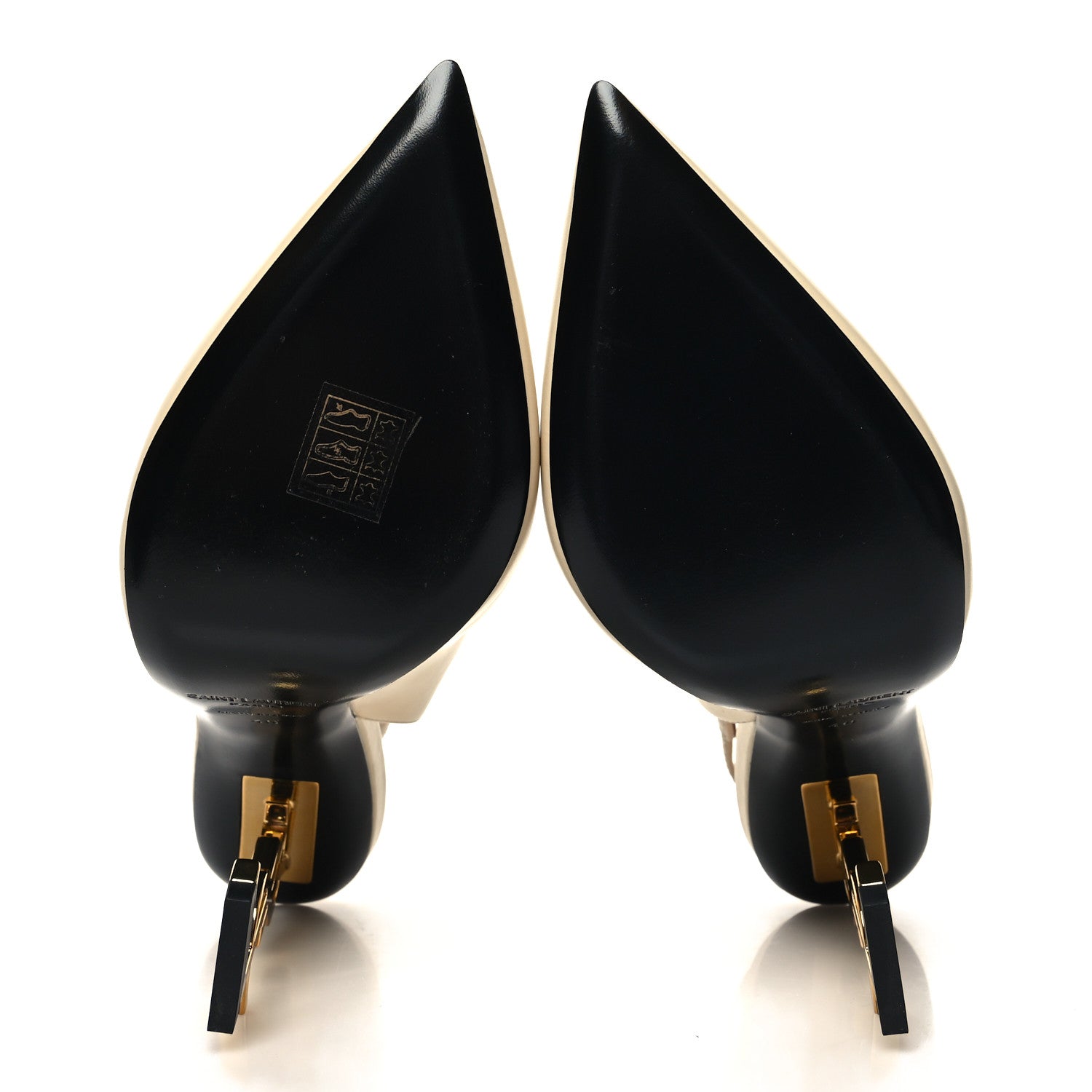 Saint Laurent Calfskin Opyum 110 Slingback Pumps 40 Real Beige 5 of 9