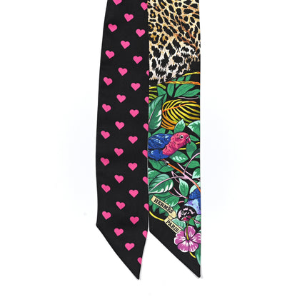 Hermes Silk Jungle Love Love Twilly Black Vert Rose Vif 2 of 5