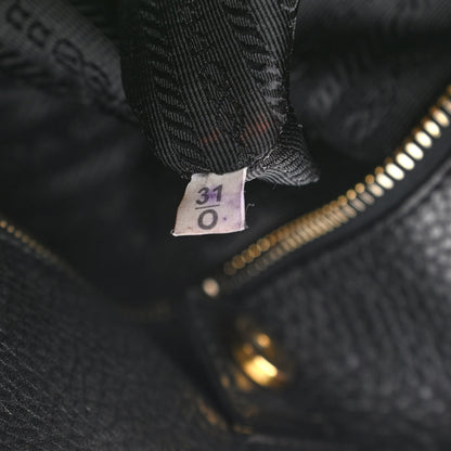 Prada Vitello Daino Tote Black 6 of 12
