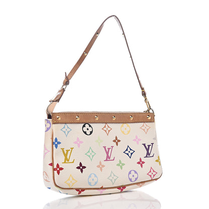 Louis Vuitton Monogram Multicolor Pochette Accessories White 2 of 9