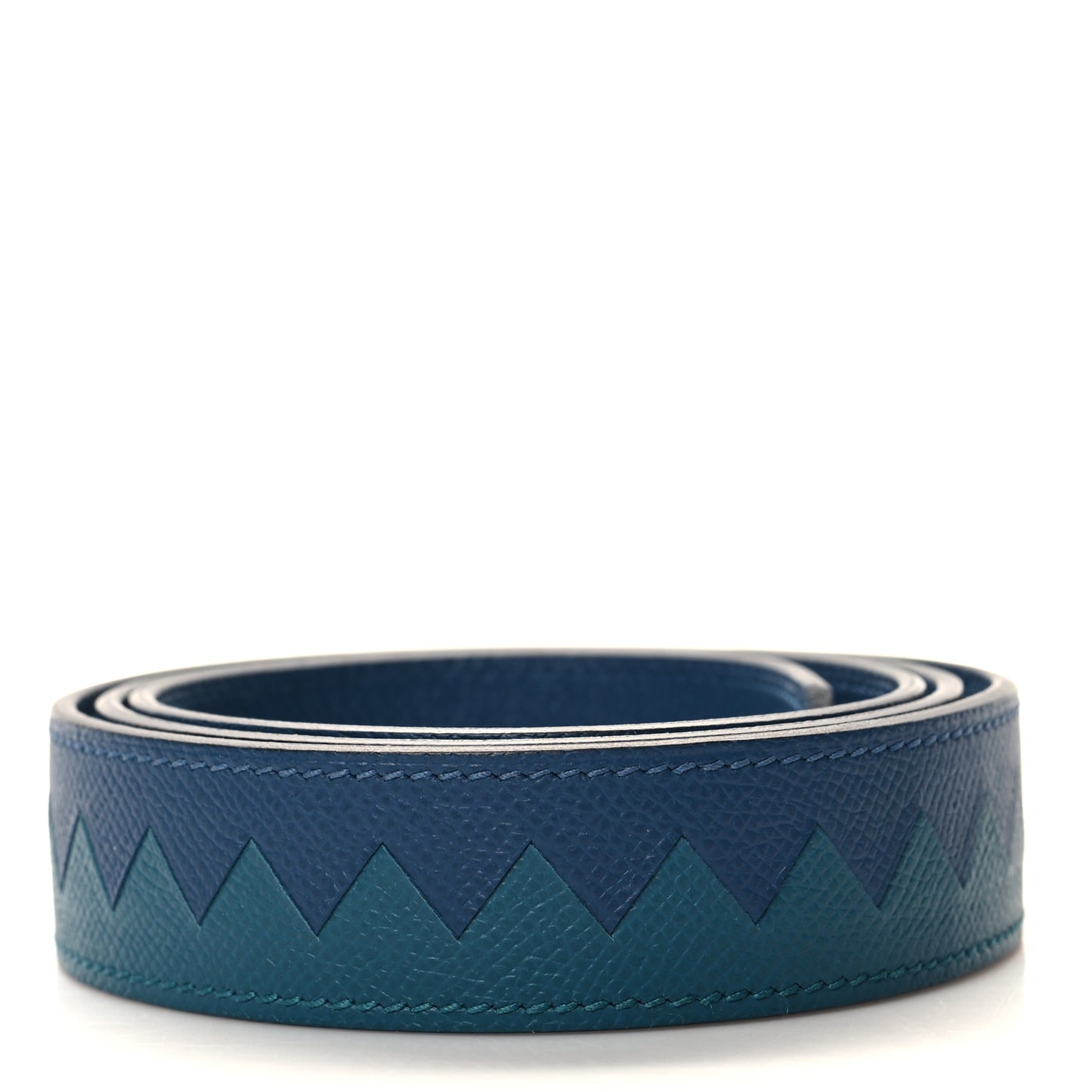 Epsom 30mm Tressage Au Galop Shoulder Strap Deep Blue Vert Bosphore