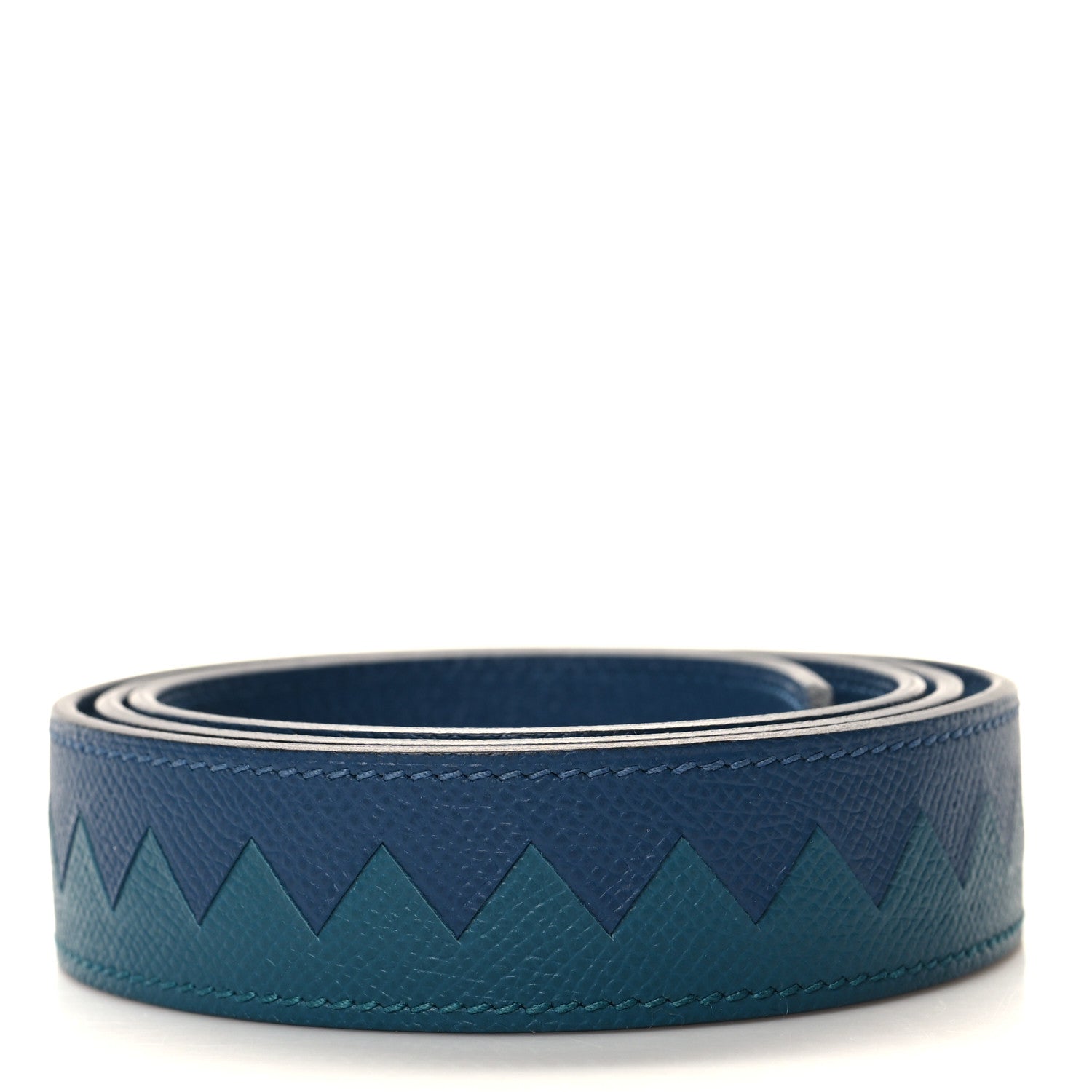 Hermes Epsom 30mm Tressage Au Galop Shoulder Strap Deep Blue Vert Bosphore 2 of 5