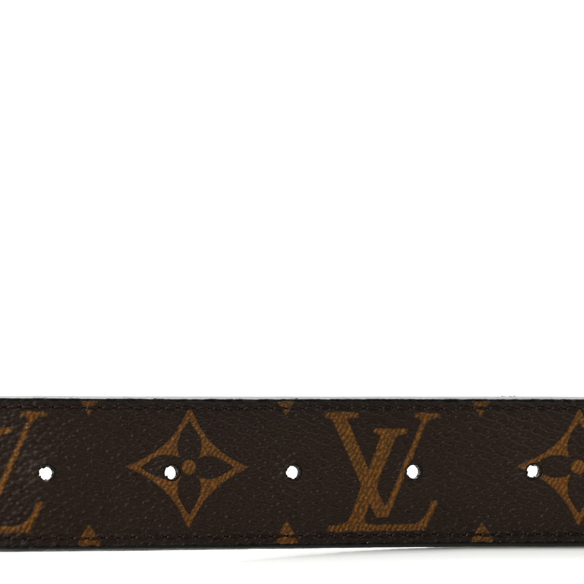 Calfskin Monogram 30mm LV Initiales Reversible Belt 75 30 Black