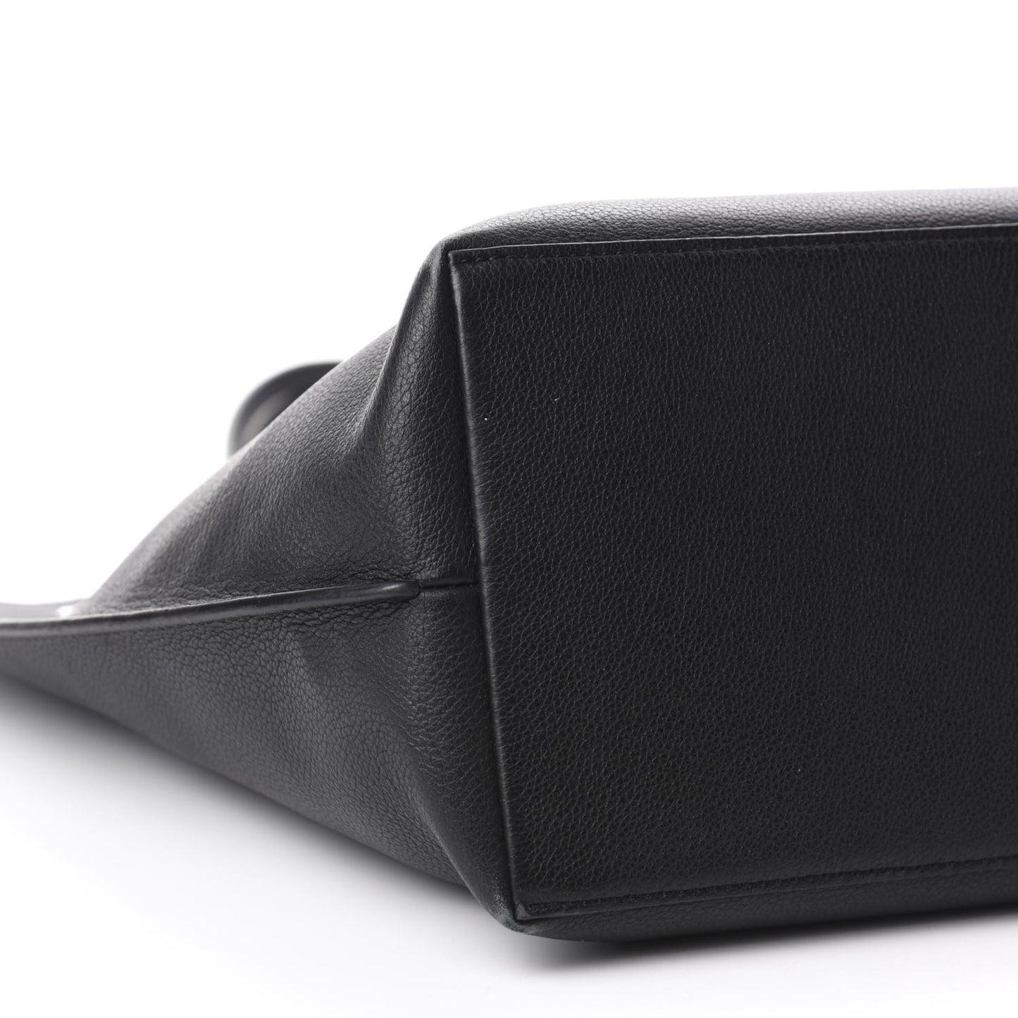 Calfskin Lockme Go Tote Black