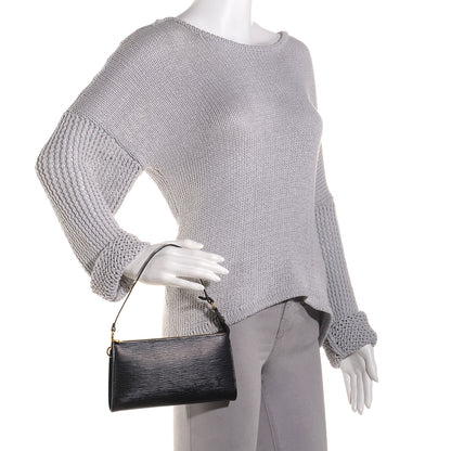 Louis Vuitton Epi Pochette Accessories 21 Black 2 of 6