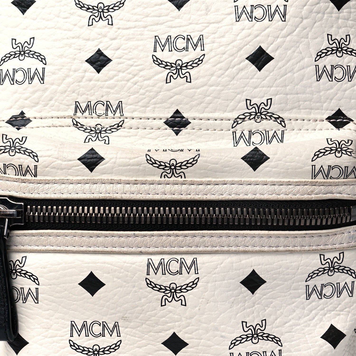 MCM Visetos Small Side Stud Stark Backpack White 6 of 18