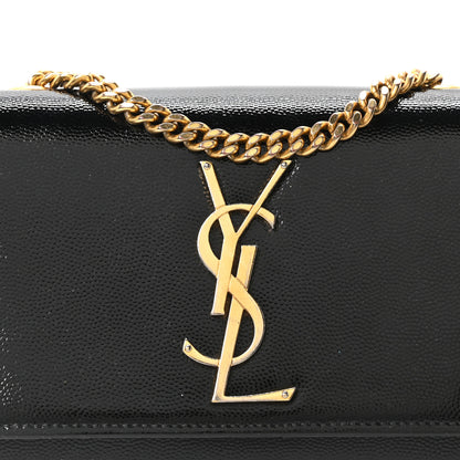 Saint Laurent Grain De Poudre Small Monogram Kate Satchel Black 7 of 9