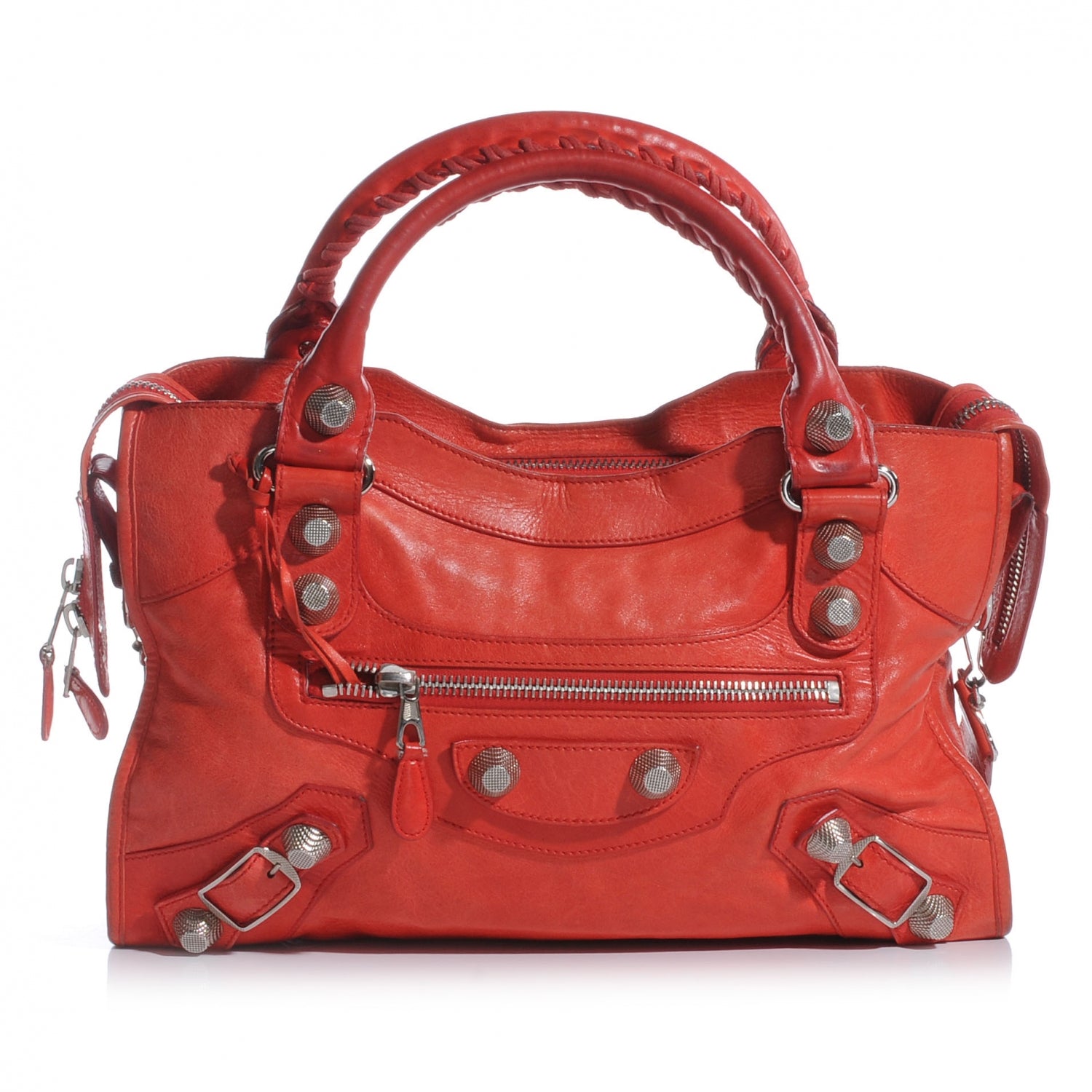 Balenciaga Agneau Giant 21 Silver Hardware CIty Vermillion 1 of 11