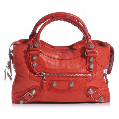 Balenciaga Agneau Giant 21 Silver Hardware CIty Vermillion 1 of 11