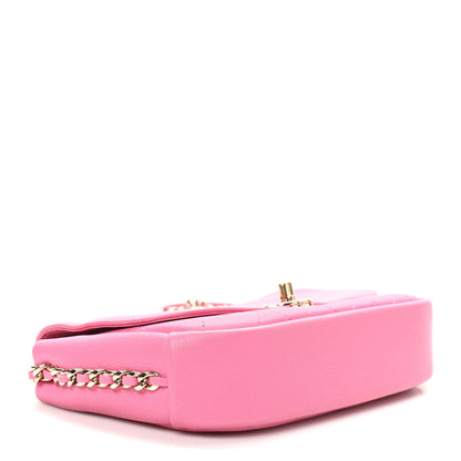 Chanel Goatskin Stitched Casual Trip Single Flap Pink 4 of 10