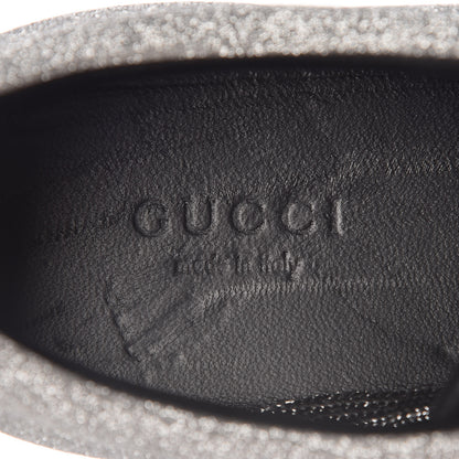 Gucci Glitter Fabric Studded Web Womens Sneakers 36 Silver 9 of 13