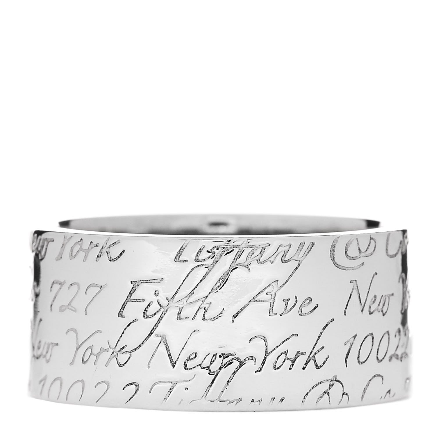 Tiffany Sterling Silver 10mm Notes Wide Ring 60 9 1 of 5