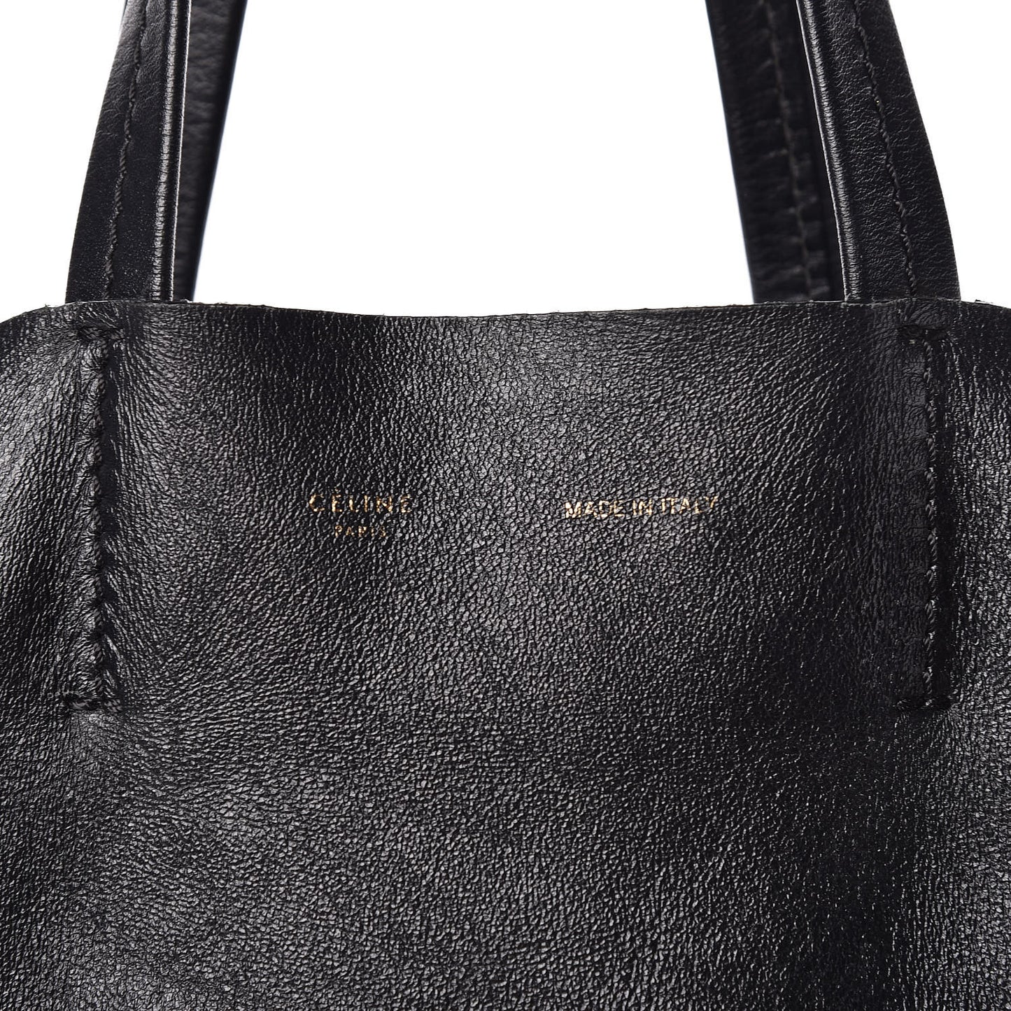 Smooth Lambskin Vertical Cabas Black