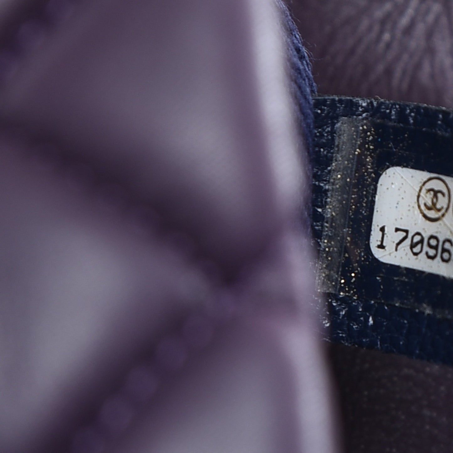 Iridescent Calfskin Small New Bubble Flap Plum