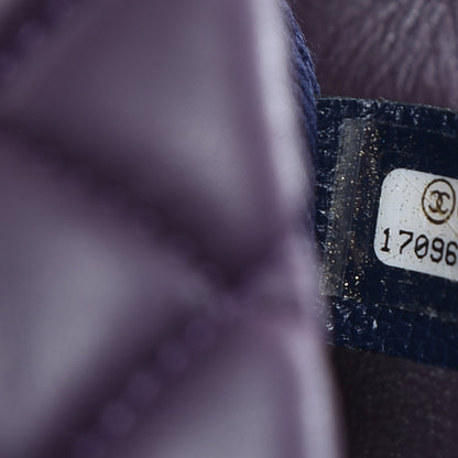 Chanel Iridescent Calfskin Small New Bubble Flap Plum 7 of 9
