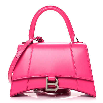 Balenciaga Shiny Box Calfskin Small Hourglass Top Handle Bag Acid Fuchsia 1 of 11
