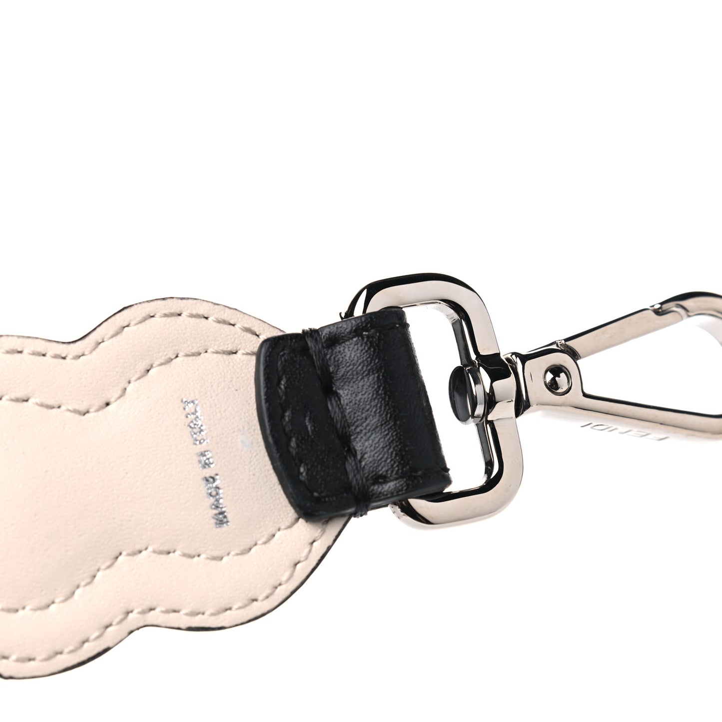 Calfskin Pearl Embellished Mini Strap You Black Camelia