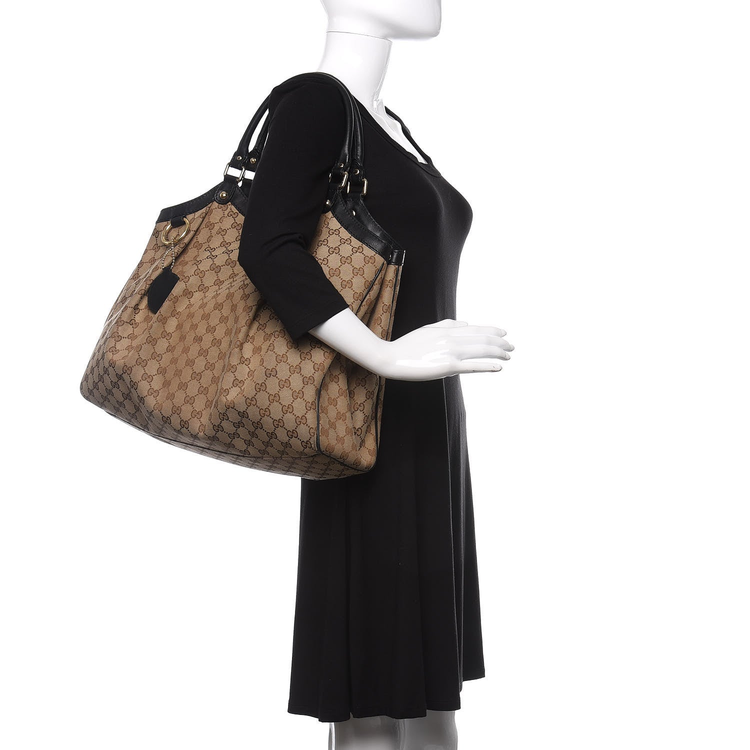Gucci Monogram Large Sukey Tote Beige Ebony Black 2 of 9