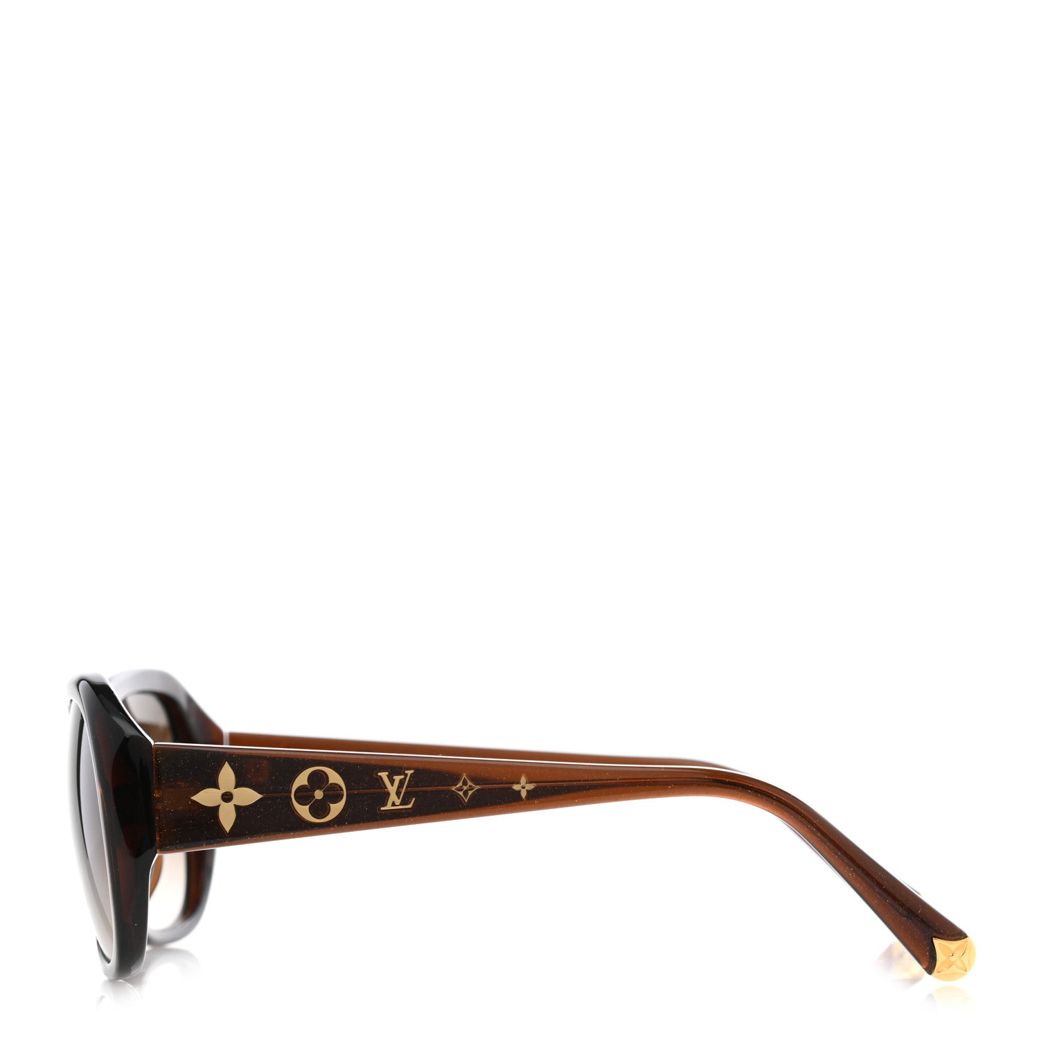 Louis Vuitton Acetate Obsession GM Sunglasses Z0459W Brown Glitter 3 of 8