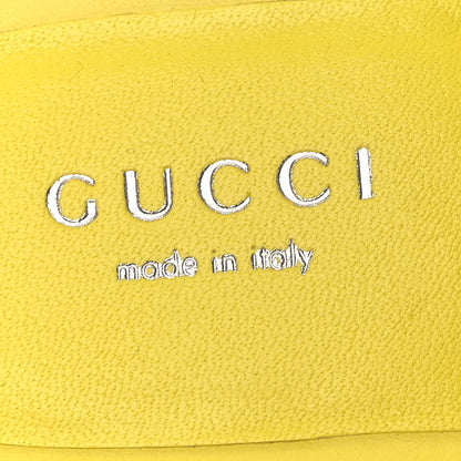 Gucci Nappa Charlotte Double G Marmont Thong Sandals 37.5 Acid Lime 9 of 11