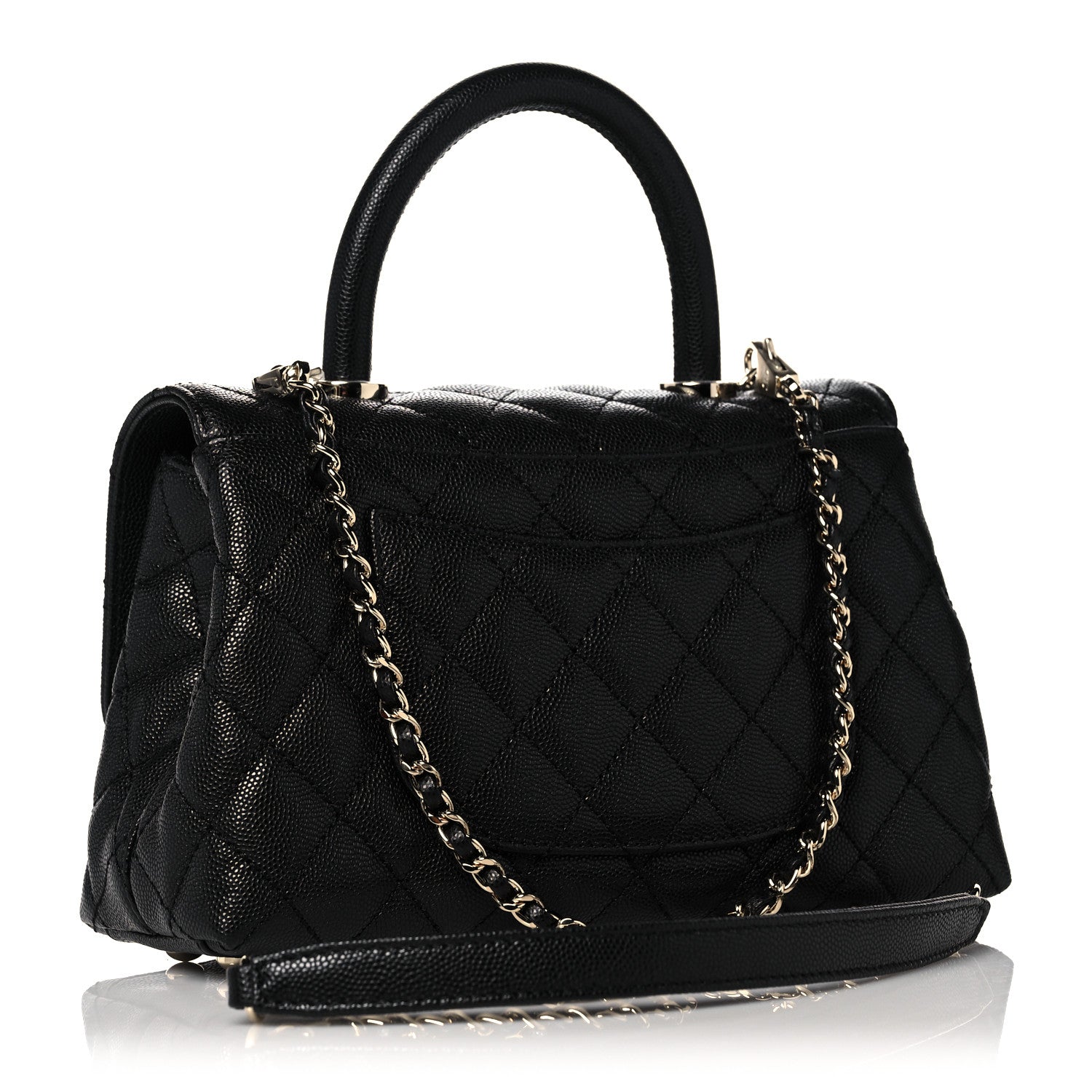 Chanel Caviar Quilted Mini Coco Handle Flap Black 3 of 10