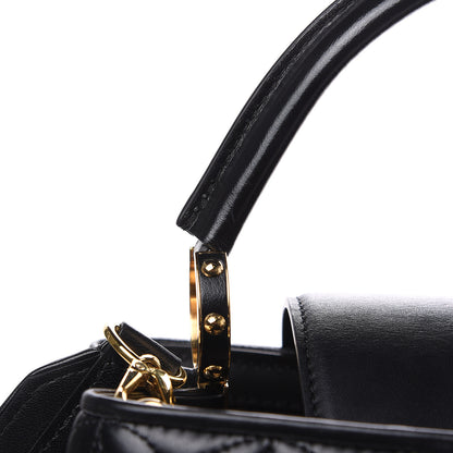 Louis Vuitton Lambskin Quilted Flower Capucines PM Black 10 of 10
