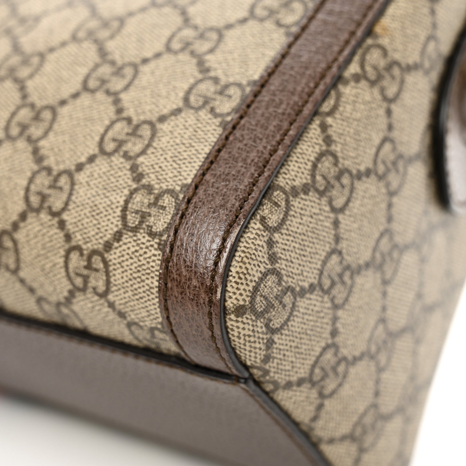 Gucci GG Supreme Monogram Web Medium Ophidia Boston Brown 9 of 9