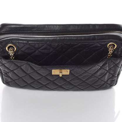 Chanel Aged Calfskin Quilted Medium Reissue Camera Case Black 12 of 13