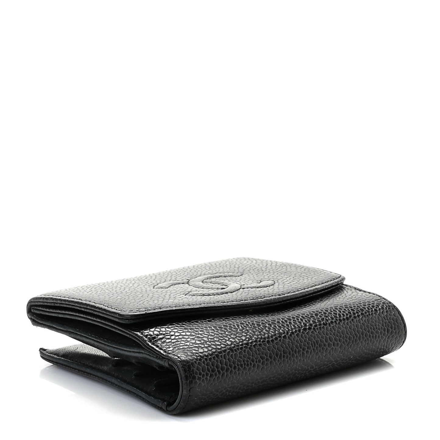 Caviar Timeless CC Compact French Wallet Black