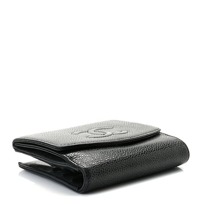 Chanel Caviar Timeless CC Compact French Wallet Black 4 of 13