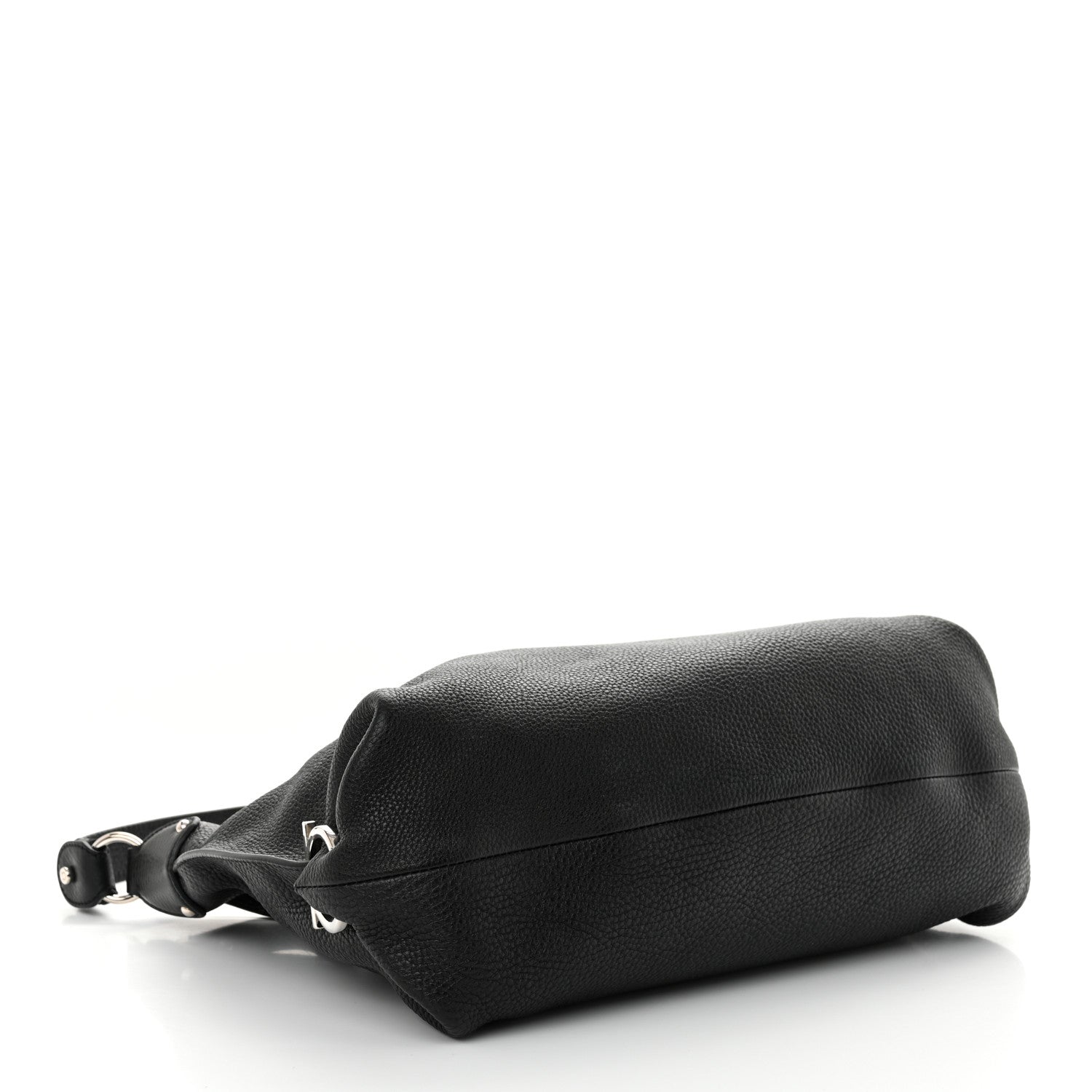 Salvatore Ferragamo Calfskin Fanisa Gancini Hobo Black 4 of 10